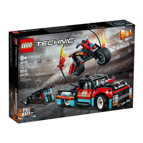 фото Конструктор lego technic шоу трюков на грузовиках и мотоциклах, 42106