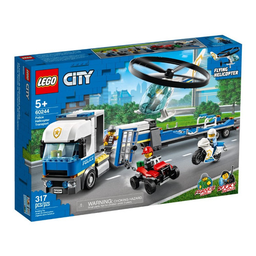 фото Конструктор lego city полицейский вертолётный транспорт, 60244