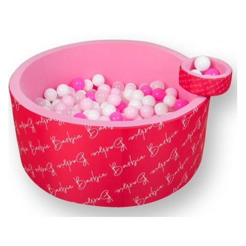 фото Сухой бассейн hotenok barbie стильные игры шар.:200шт розовый (sbh414_bb)