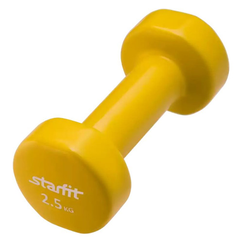 

Гантель Starfit DB-101 1гант. 2.5кг винил. желтый (УТ-00007045), DB-101