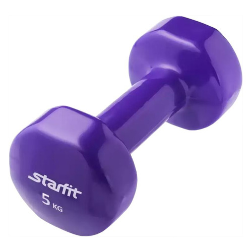 фото Гантель starfit db-101 1гант. 5кг винил. фиолетовый (ут-00007057)