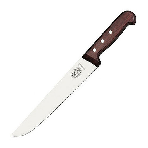 фото Нож кухонный victorinox rosewood (5.5200.26) стальной разделочный для мяса лезв.260мм прямая заточка