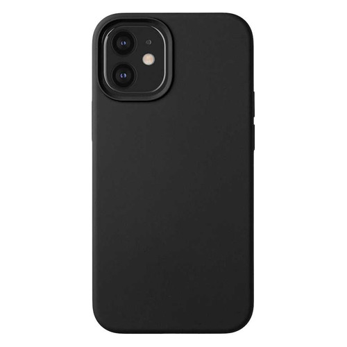 фото Чехол (клип-кейс) deppa liquid silicone, для apple iphone 12 mini, черный [87706]