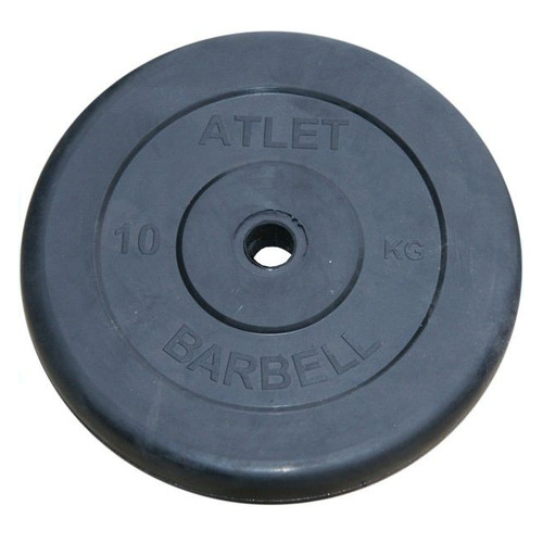 фото Диск mb barbell atlet для гантели обрезин. 10кг черный (28260627)