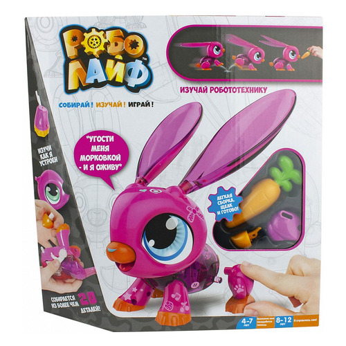 

Интерактивная игрушка 1Toy Робо Лайф Кролик [т16228], Розовый, Кролик