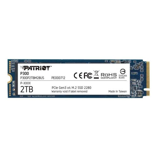 

SSD накопитель Patriot P300 P300P2TBM28 2ТБ, M.2 2280, PCI-E x4, NVMe, P300P2TBM28