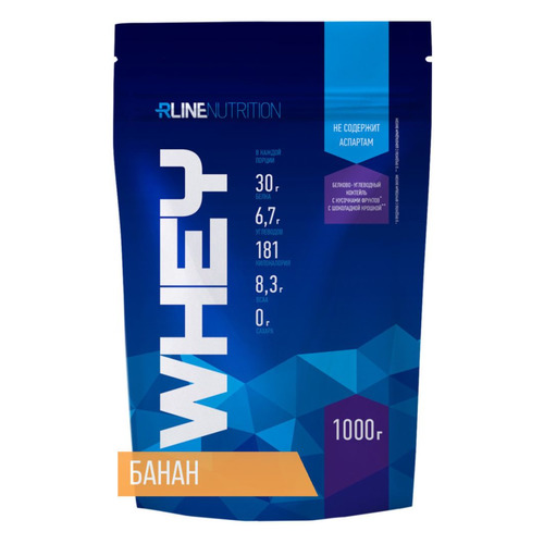 фото Протеин rline whey, порошок, 1кг, банан