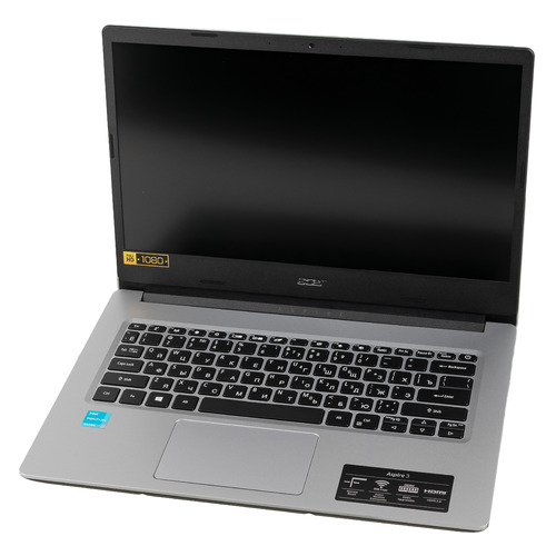 фото Ноутбук acer aspire 3 a314-35-p0r7, 14", intel pentium silver n6000 1.1ггц, 8гб, 256гб ssd, intel uhd graphics , eshell, nx.a7ser.009, серебристый