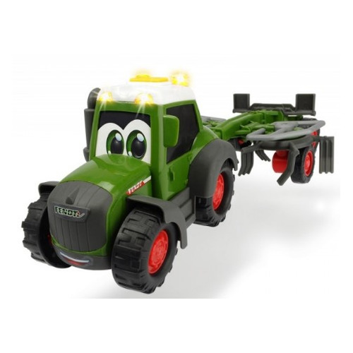 

Игрушка DICKIE Happy Fendt с ворошилкой для сена, трактор [3815002], Зеленый, Fendt с ворошилкой для сена