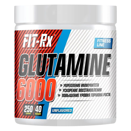 фото Глютамин fit-rx glutamine 6000, порошок, 250гр [00030]