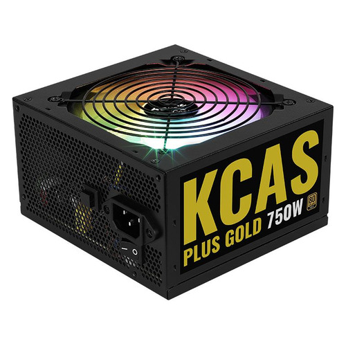 

Блок питания Aerocool KCAS PLUS GOLD 750W RGB, 750Вт, 120мм, черный, retail [kcas plus 750g], KCAS PLUS GOLD 750W RGB