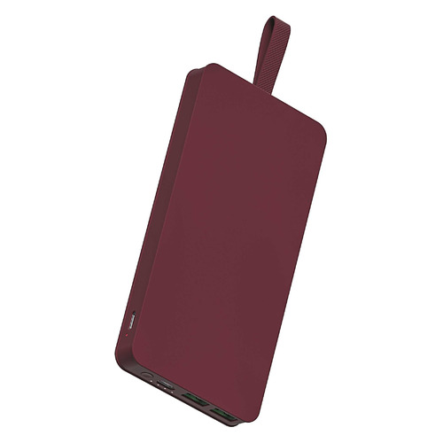 фото Внешний аккумулятор (power bank) interstep typec pd qc 8pin вх, 10000мaч, бордовый [71222]