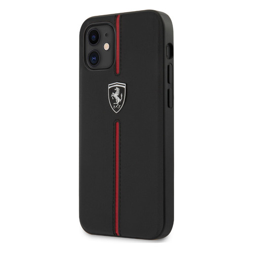 фото Чехол (клип-кейс) ferrari, для apple iphone 12 mini, черный [feomshcp12sbk] noname