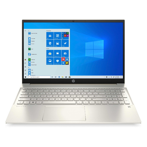 фото Ноутбук hp pavilion 15-eg0059ur, 15.6", ips, intel core i7 1165g7 2.8ггц, 16гб, 1тб ssd, nvidia geforce m450 - 2048 мб, windows 10, 2x2t6ea, золотистый