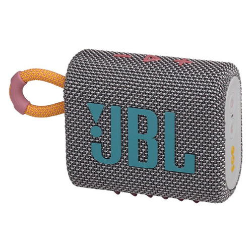 фото Портативная колонка jbl go 3, 3вт, серый [jblgo3gry]