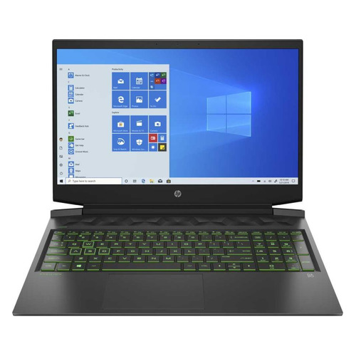 фото Ноутбук hp pavilion gaming 16-a0045ur, 16.1", ips, intel core i5 10300h 2.5ггц, 8гб, 512гб ssd, nvidia geforce gtx 1650 ti - 4096 мб, windows 10, 2z7j3ea, черный/зеленый