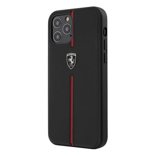 фото Чехол (клип-кейс) ferrari, для apple iphone 12 pro max, черный [feomshcp12lbk] noname