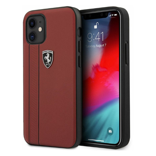 фото Чехол (клип-кейс) ferrari, для apple iphone 12 mini, красный [feomshcp12sre] noname