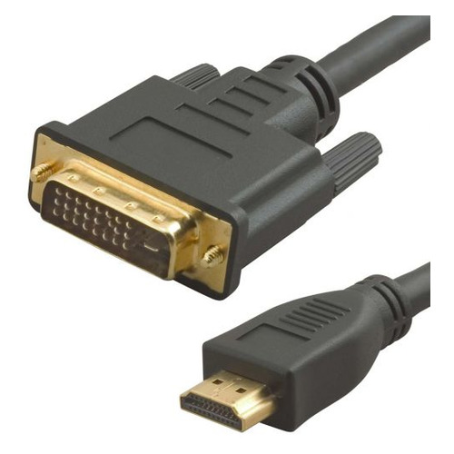 фото Кабель аудио-видео lazco wh-141, hdmi (m) - dvi-d(m) , 15м, gold черный [wh-141(15m)] noname