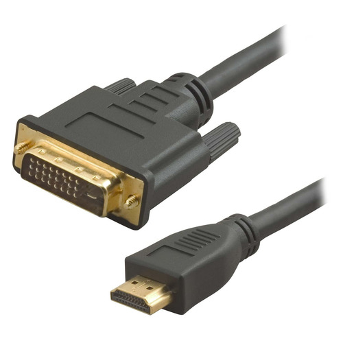 фото Кабель аудио-видео lazco wh-141, hdmi (m) - dvi-d(m) , 20м, gold черный [wh-141(20m)] noname