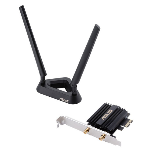 

Сетевой адаптер WiFi + Bluetooth ASUS PCE-AX58BT PCI Express, Черный, PCE-AX58BT