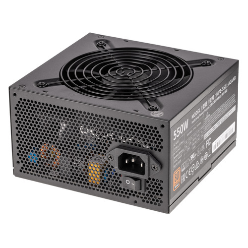 фото Блок питания cooler master mwe bronze v2 550w, 550вт, 120мм, черный, retail [mpe-5501-acaab-eu]