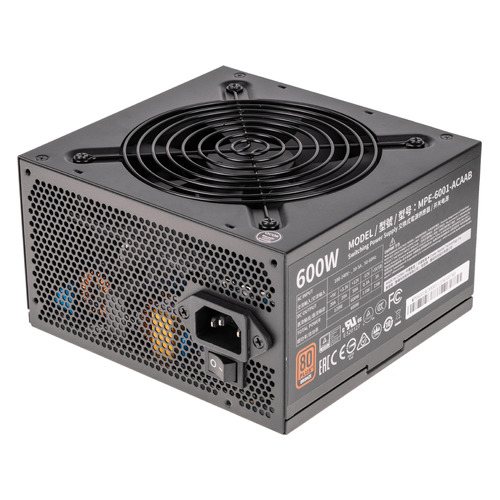 фото Блок питания cooler master mwe bronze 600w v2, 600вт, 120мм, черный, retail [mpe-6001-acaab-eu]