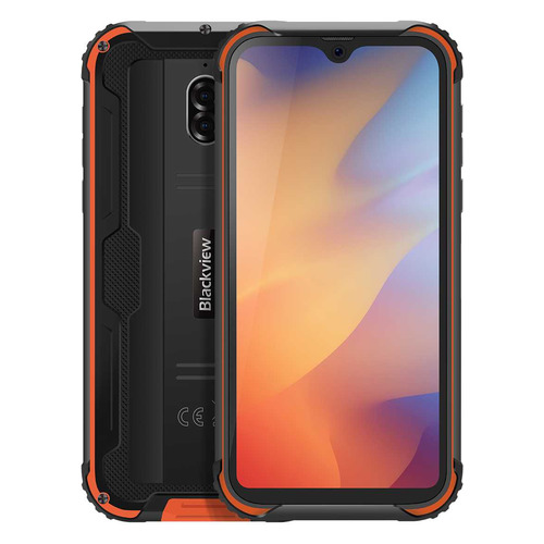 фото Смартфон blackview 32gb, bv5900, черный/оранжевый