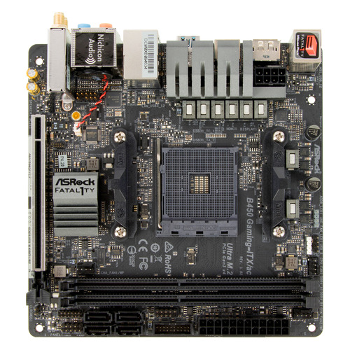 

Материнская плата ASROCK B450 GAMING-ITX/AC, SocketAM4, AMD B450, mini-ITX, Ret, B450 GAMING-ITX/AC