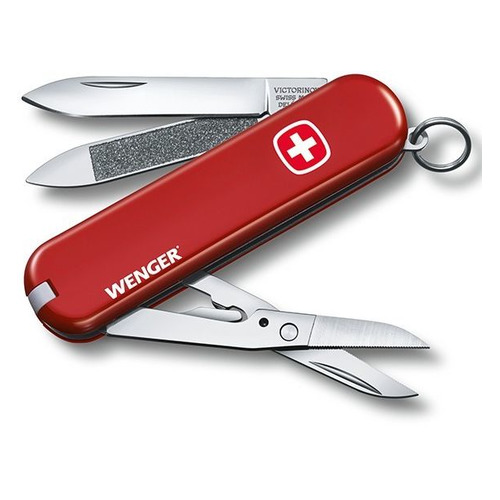 фото Складной нож victorinox wenger, 7 функций, 65мм, красный