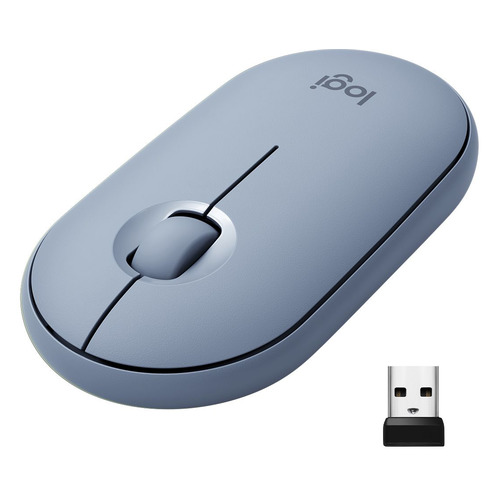 

Мышь Logitech Pebble M350, оптическая, беспроводная, USB, синий [910-005719], Pebble M350