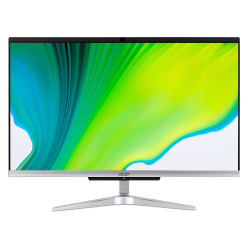 фото Моноблок acer aspire c24-420, 23.8", amd athlon silver 3050u, 4гб, 256гб ssd, amd radeon graphics, endless, серебристый и черный [dq.bg5er.006]