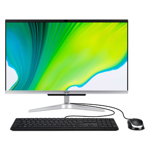 фото Моноблок acer aspire c24-420, 23.8", amd ryzen 3 3250u, 8гб, 1000гб, amd radeon graphics, windows 10, серебристый [dq.bfxer.008]