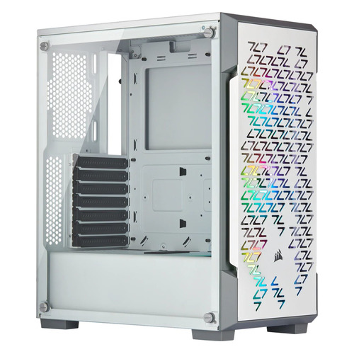 

Корпус ATX CORSAIR iCUE 220T RGB, Midi-Tower, без БП, белый и серый [cc-9011174-ww], iCUE 220T RGB