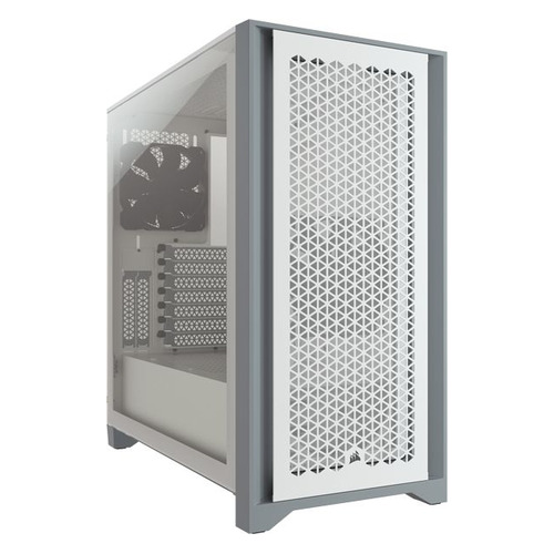 

Корпус ATX CORSAIR 4000D Airflow TG, Midi-Tower, без БП, белый и серый [cc-9011201-ww], 4000D Airflow TG