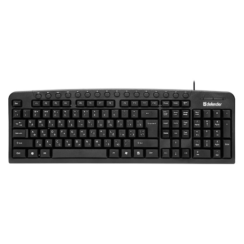 

Клавиатура Defender Focus HB-470, USB, черный [45470], Focus HB-470