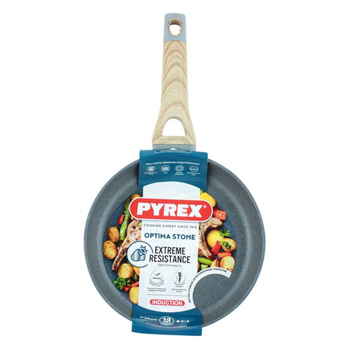 фото Сковорода pyrex ox20bf4/e006, 20см, 20см, без крышки, серый