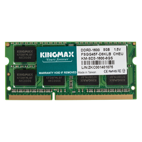 фото Модуль памяти kingmax km-sd3-1600-8gs ddr3 - 8гб 1600, so-dimm, ret