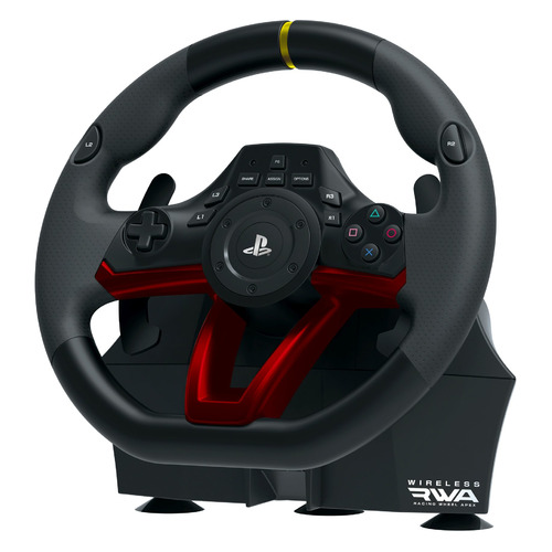 

Беспроводной руль HORI Wireless Racing Wheel Apex для PlayStation 4/PC, черный/красный [hr64/ps4-142e], Wireless Racing Wheel Apex