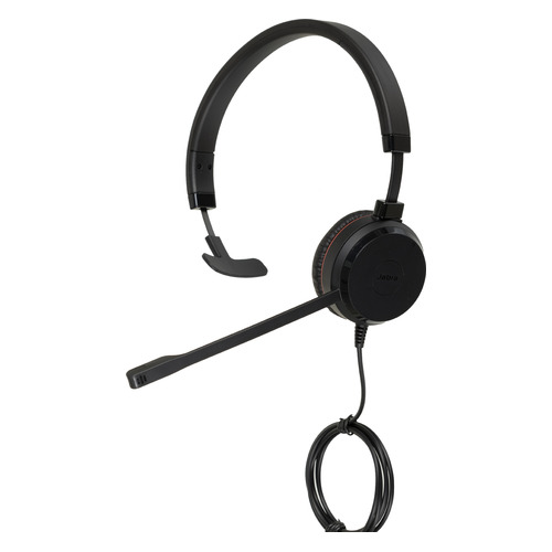 фото Гарнитура jabra evolve 20 se mono, для компьютера, накладные, черный / красный [4993-823-309]