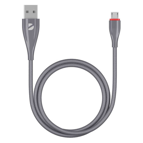 фото Кабель deppa ceramic, micro usb (m) - usb (m), 1м, серый [72286]