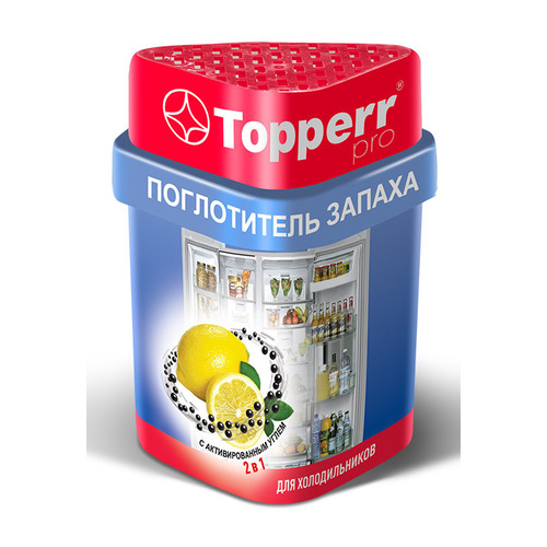 

Поглотитель запаха TOPPERR Лимон/Уголь, для холодильников [3116], Лимон/Уголь