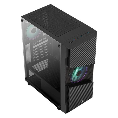 

Корпус ATX Aerocool Menace Saturn RGB-G-BK-v1, Midi-Tower, без БП, черный [menace rgb-g-bk-v1], Menace Saturn RGB-G-BK-v1