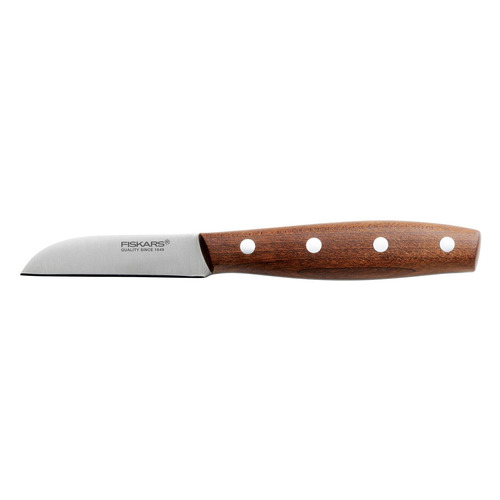 фото Нож кухонный fiskars norr (1016475) стальной для чистки овощей и фруктов лезв.70мм прямая заточка ко