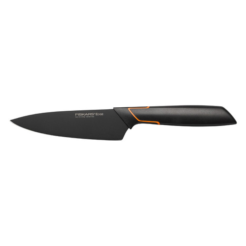 фото Нож кухонный fiskars edge (1003096) стальной разделочный лезв.120мм прямая заточка черный/оранжевый