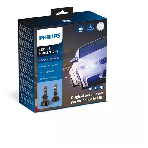 фото Лампа автом.светодио. philips 11005u90cwx2 hb3/hb4 12/24в 20вт (упак.:2шт) 5800k