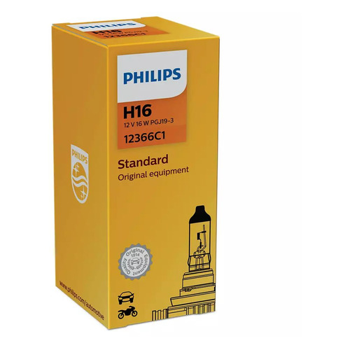 фото Лампа автомобильная галогенная philips 12366c1, h16, 12в, 19вт, 1шт