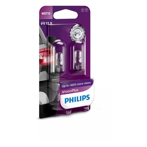 фото Лампа автом.накал. philips 12040vpb2 w6w 12в 6вт (упак.:2шт)