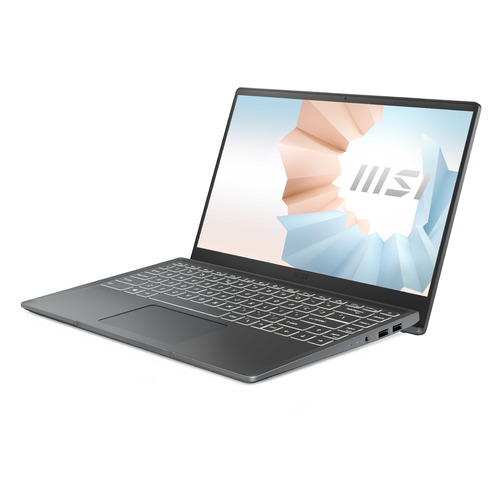 

Ноутбук MSI Modern 14 B4MW-253RU, 14", IPS, AMD Ryzen 5 4500U 2.3ГГц, 8ГБ, 256ГБ SSD, AMD Radeon , Windows 10 Home, 9S7-14DK14-253, серый, Modern 14 B4MW-253RU