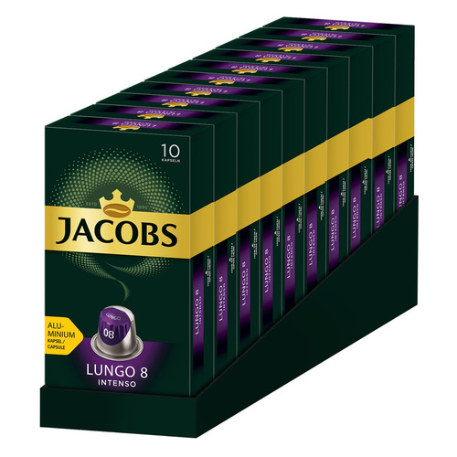 фото Кофе капсульный jacobs monarch lungo 8 intenso, капсулы, совместимые с кофемашинами nespresso®, 8, 10х [8052285]